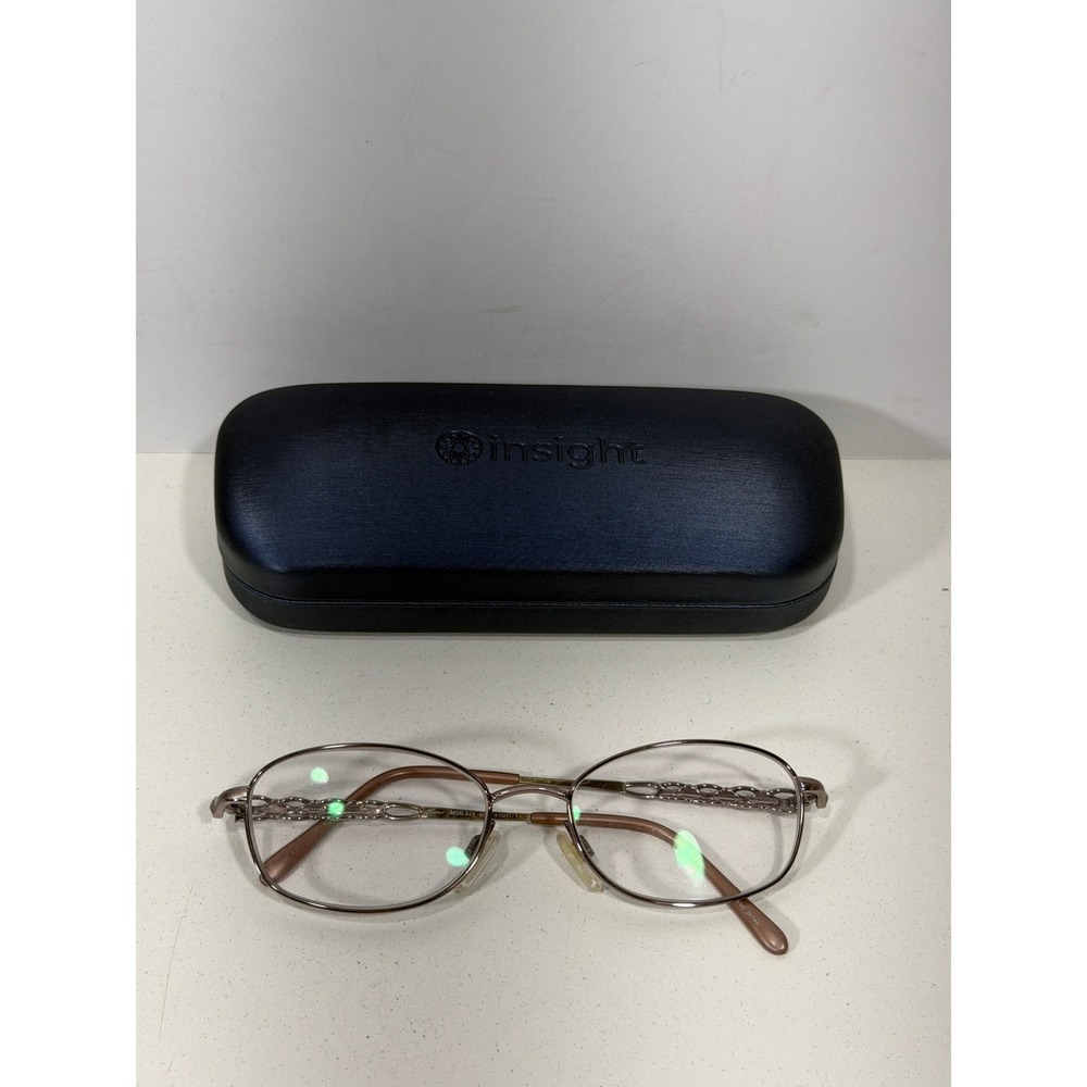 Tura Mod 939 VIO‎ Oval Eyeglasses frames Violet Metal Chain Link 51-17-135 Case